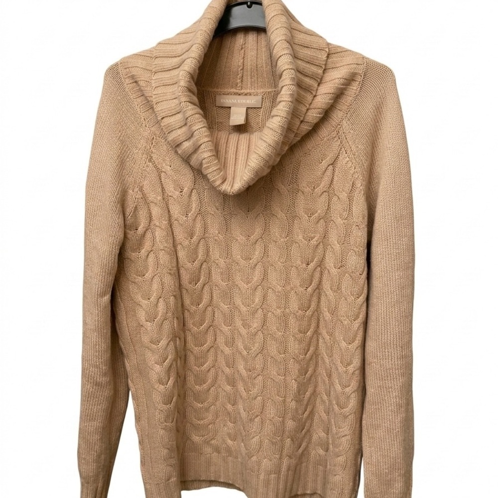 Banana Republic Camel Cable Knit Cowl Sweater